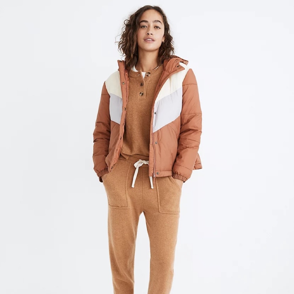 Madewell chevron puffer jacket